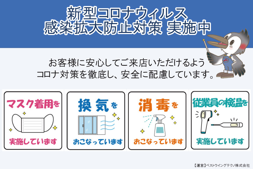 新型コロナウィルス感染拡大防止対策の実施