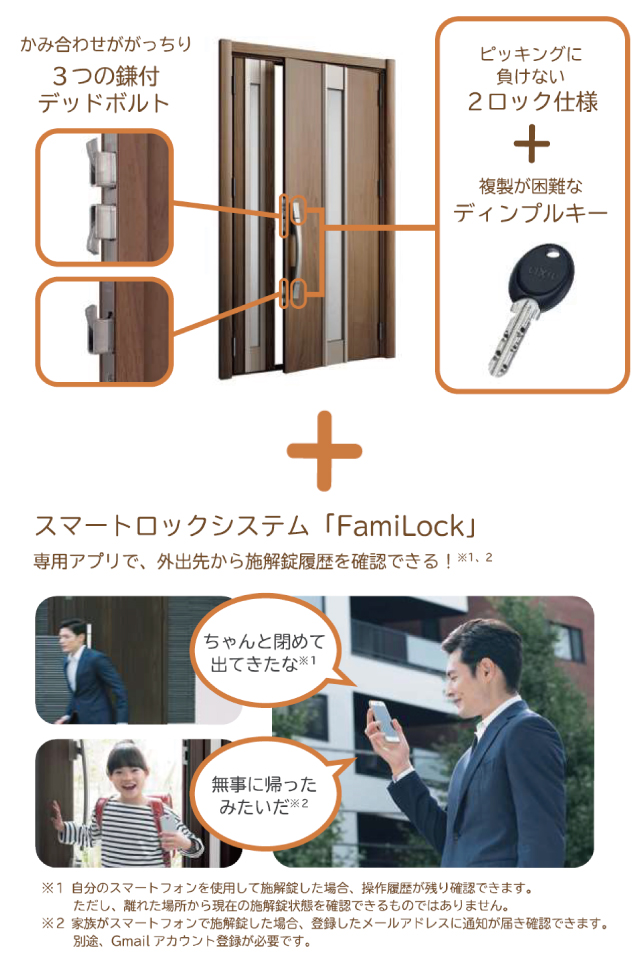 玄関の防犯が気になるなら…リシェント玄関ドア