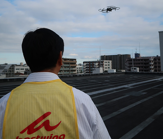 東京都墨田区ベストウイングテクノ｜大規模修繕工事（ドローン撮影）