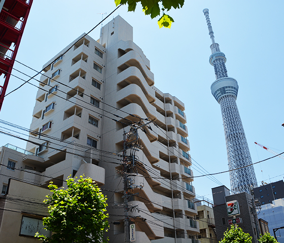 東京都墨田区ベストウイングテクノ｜大規模修繕工事（施工事例　シャルマン押上）