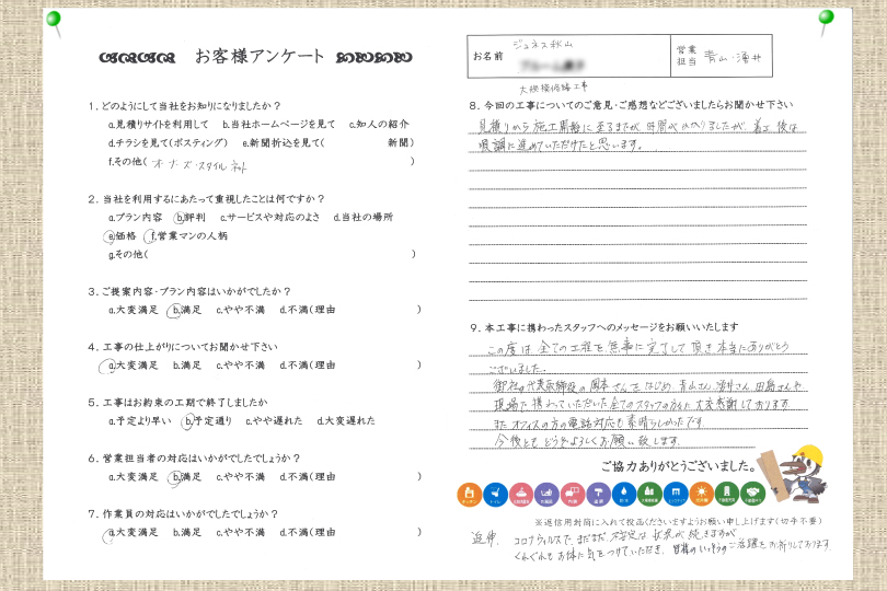 東京都墨田区ベストウイングテクノ｜お客様の声 東京都品川区 大規模修繕工事